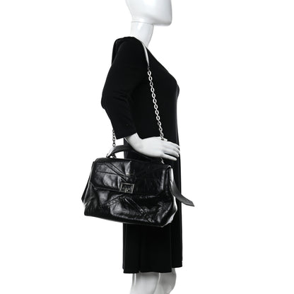 Givenchy Creased Patent Calfskin Medium ID Flap Black 2 of 5