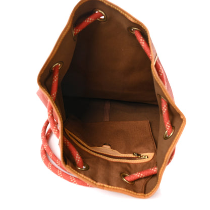 Louis Vuitton Canvas Americas Cup 1995 Saint Tropez Drawstring Bag Red 6 of 12