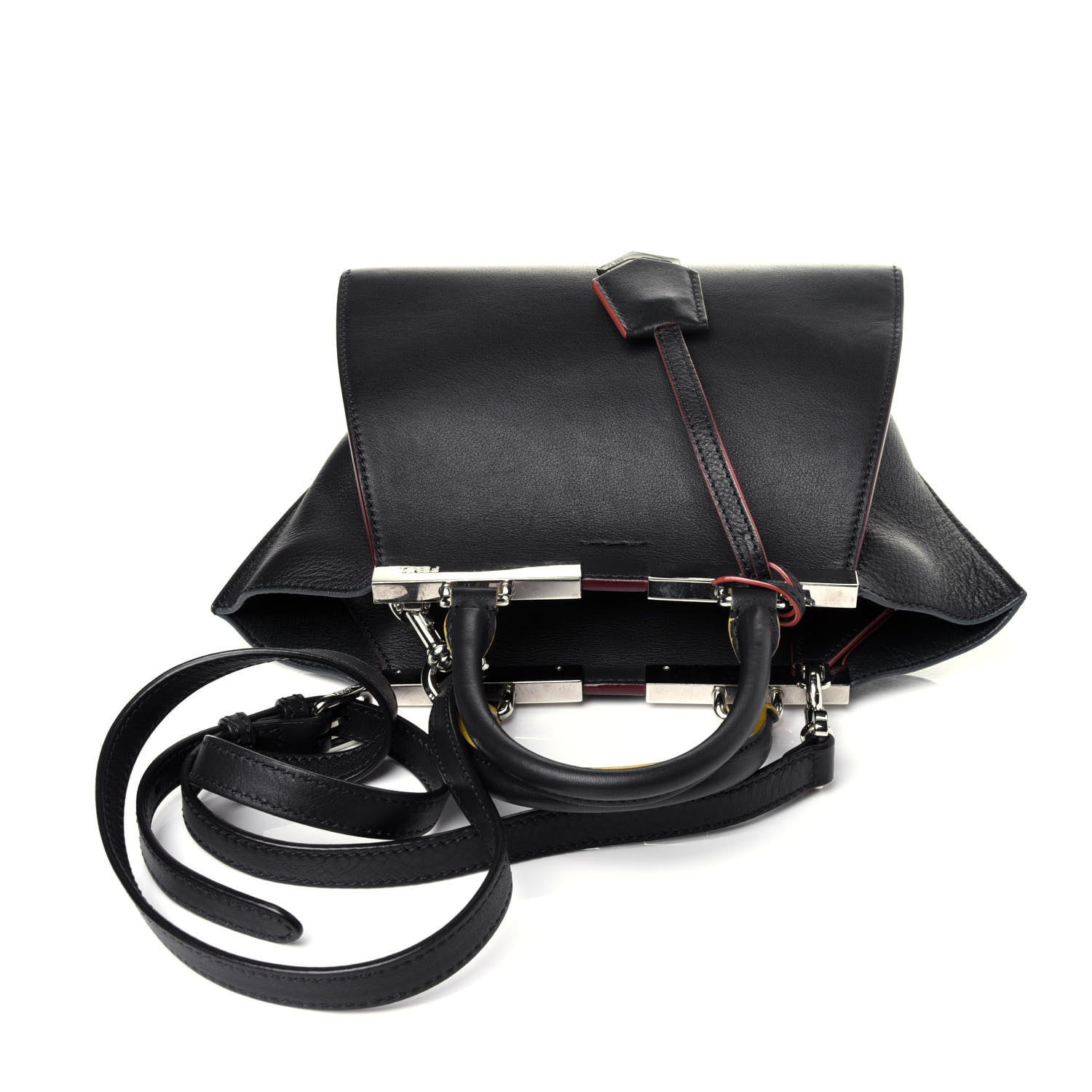 Fendi Vitello Dolce Mini 3jours Tote Blue Notte 11 of 11