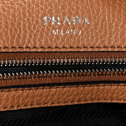 Prada Vitello Daino Dome Satchel Cuoio 6 of 14