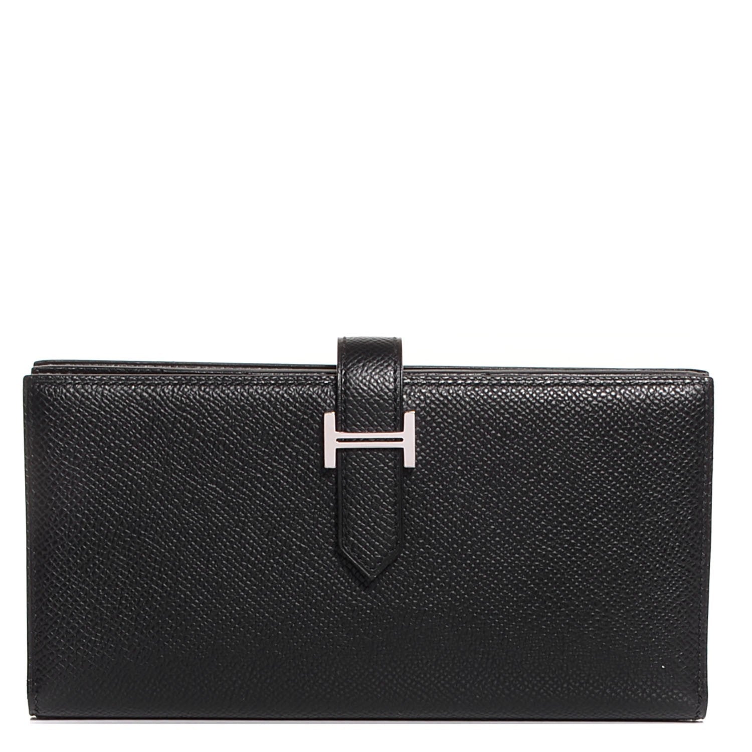 Hermes Epsom Bearn Gusset Wallet Black 1 of 12