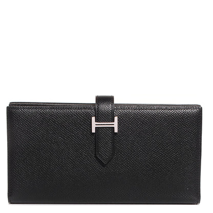 Hermes Epsom Bearn Gusset Wallet Black 1 of 12