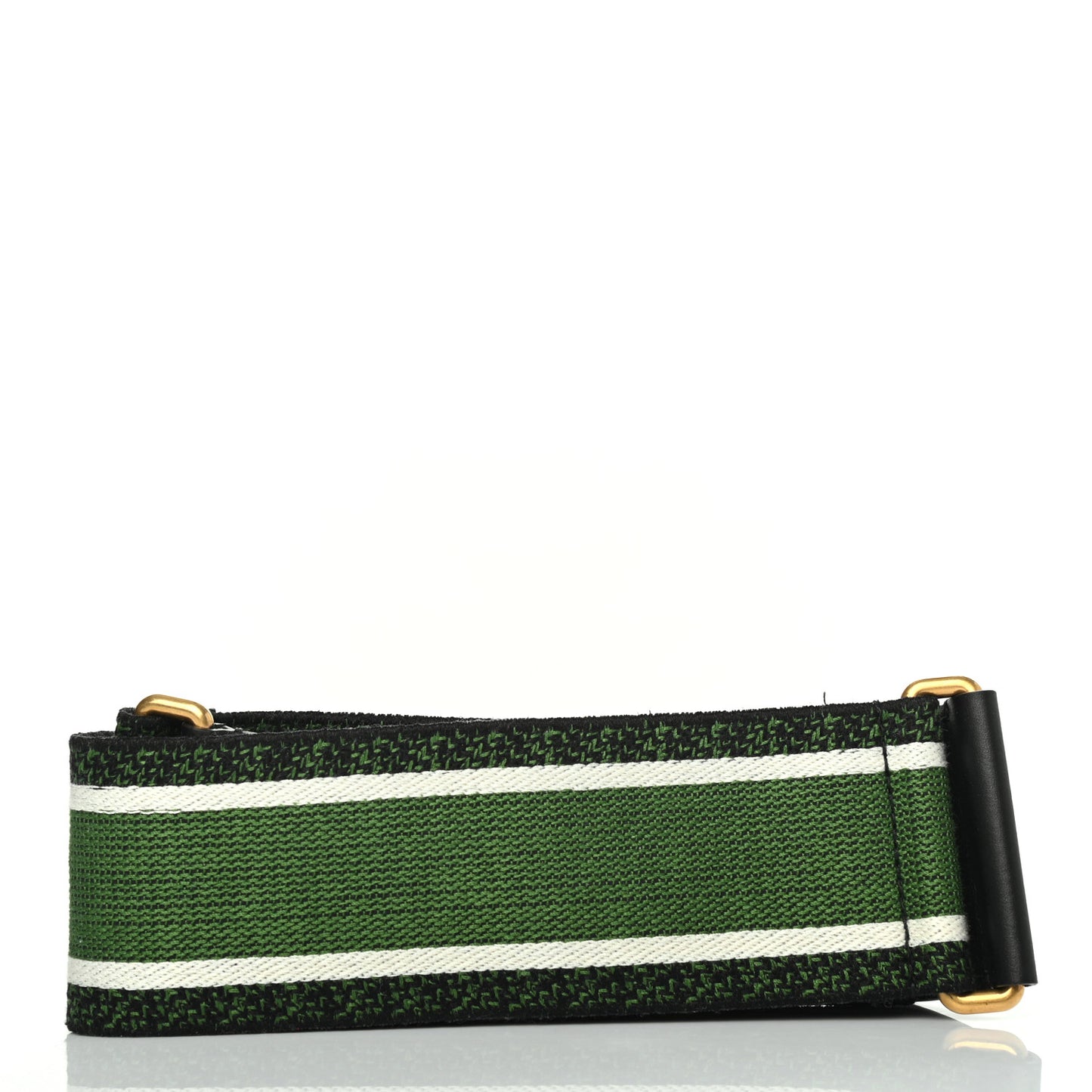 Canvas Embroidered Shoulder Strap Green