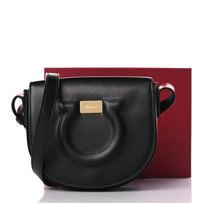 Salvatore Ferragamo Grained Calfskin Gancini City Crossbody Black 8 of 8