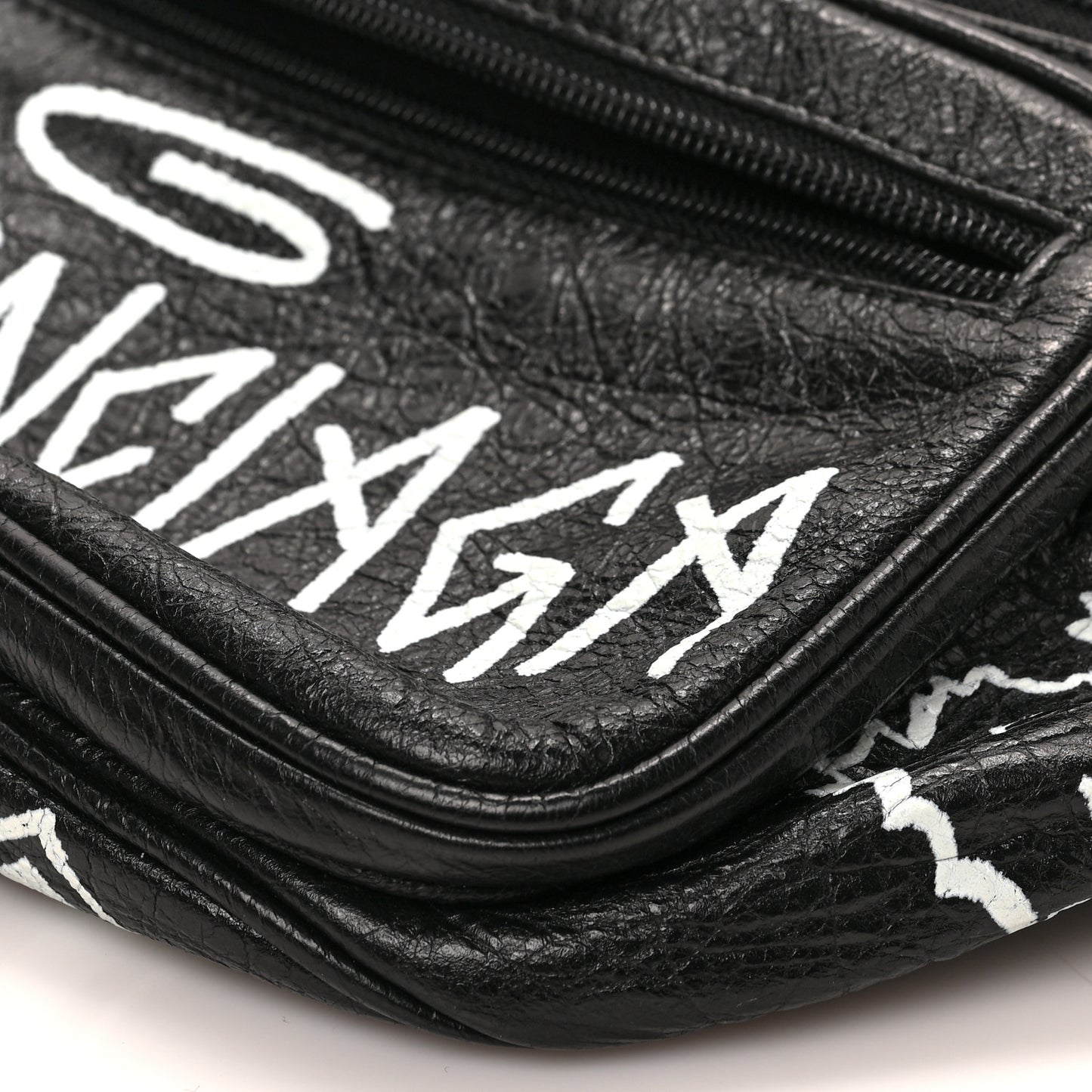 Agneau Arena Graffiti All Over Explorer Belt Bag Black White