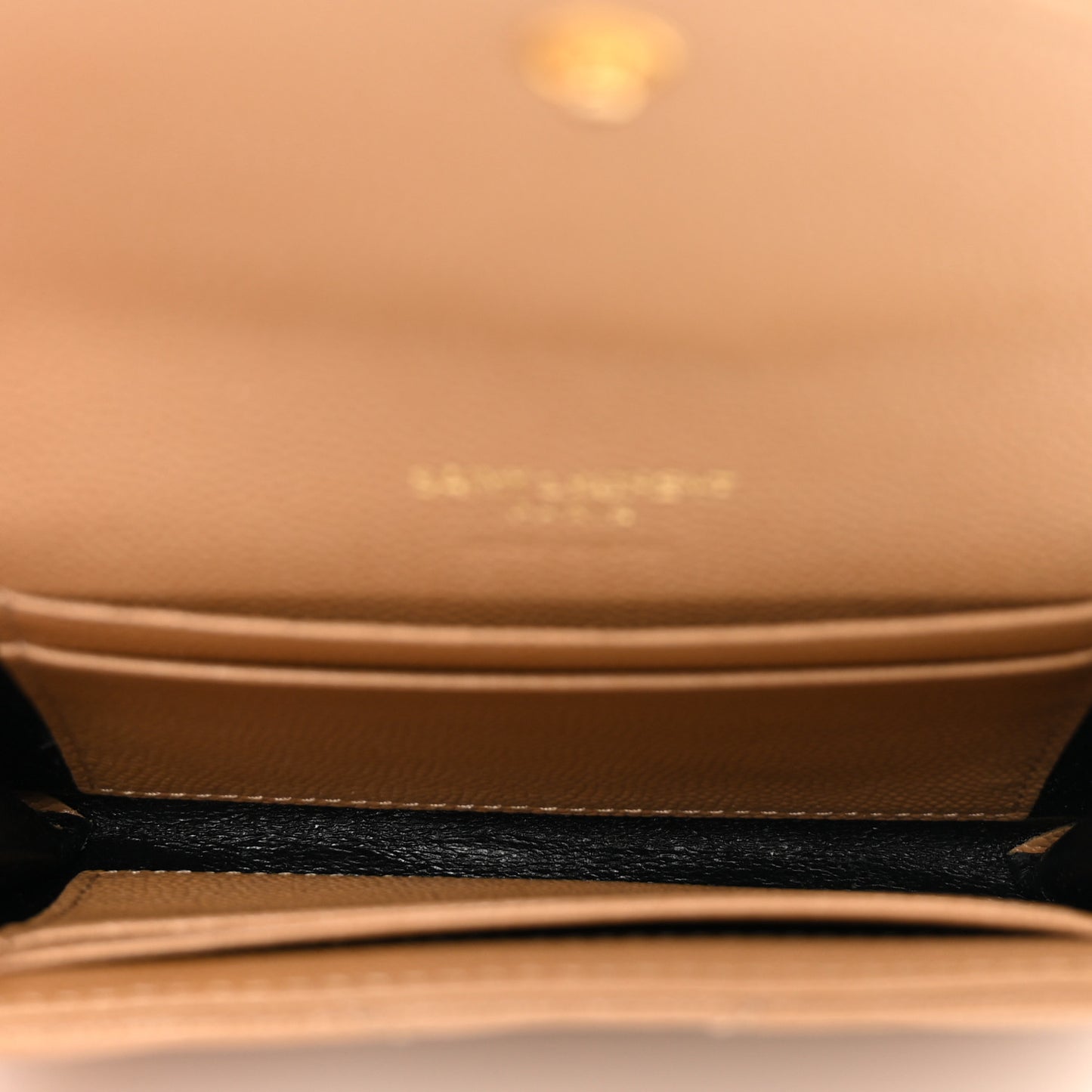 Grain De Poudre Matelasse Chevron Small Monogram Envelope Wallet Dune