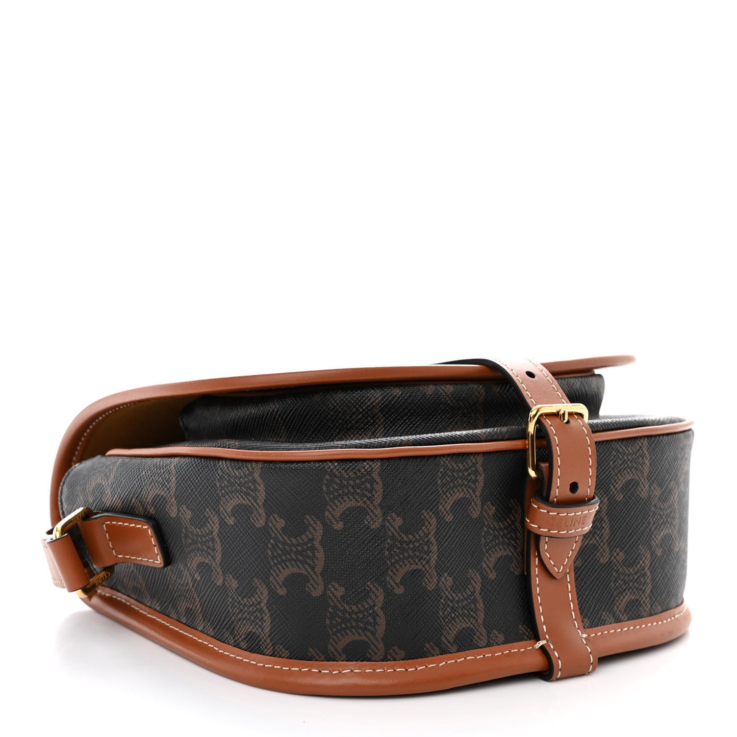 Triomphe Canvas Medium Folco Bag Tan