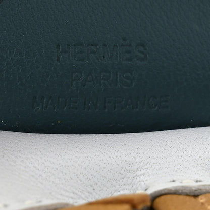 Hermes Milo Lambskin Grigri Rodeo Pegase Horse Bag Charm PM Bleu Brume Sesame Vert Bosphore 3 of 6