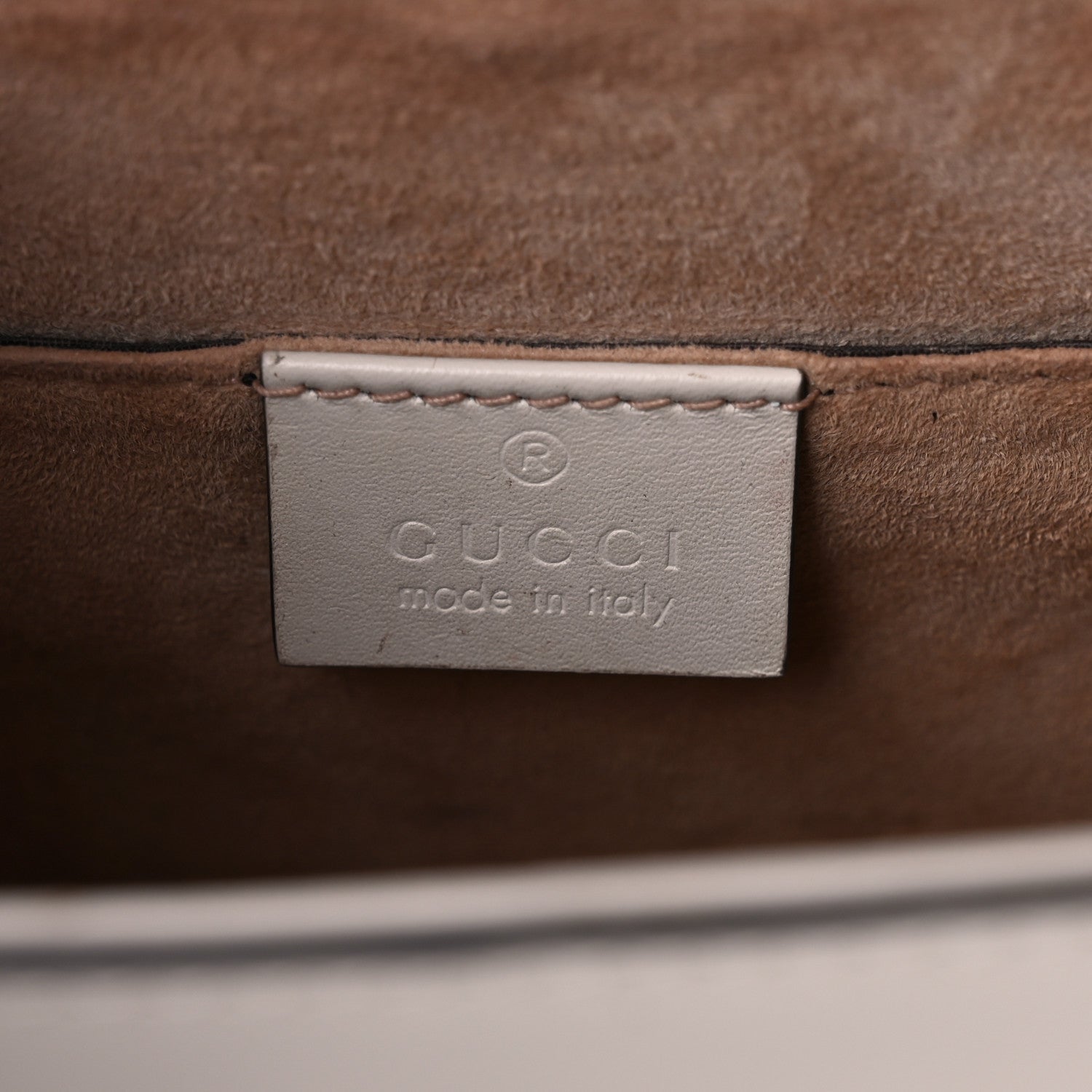 Gucci Calfskin Mini Sylvie Top Handle Bag White 6 of 16
