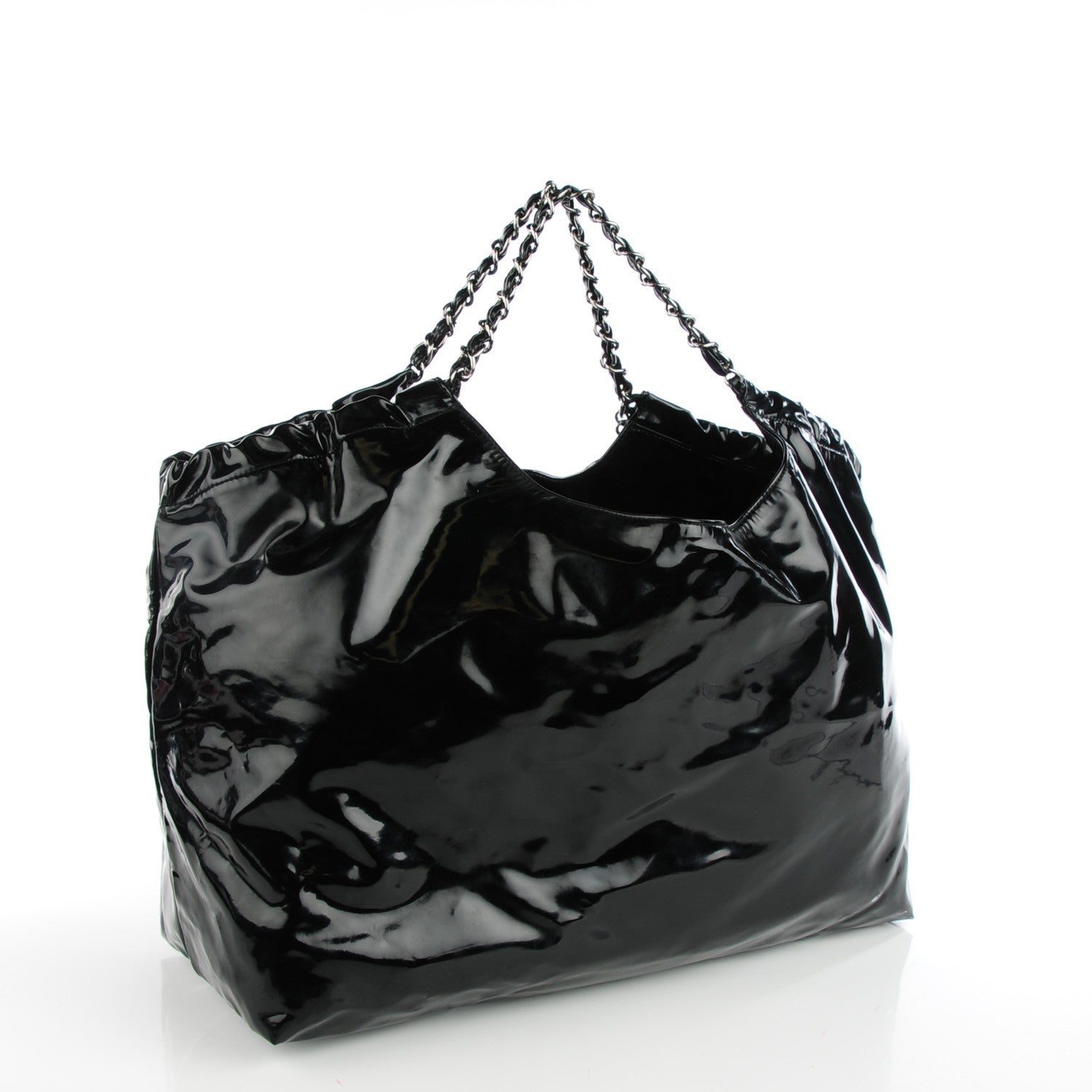 Chanel Vinyl XL Coco Cabas Black 3 of 6