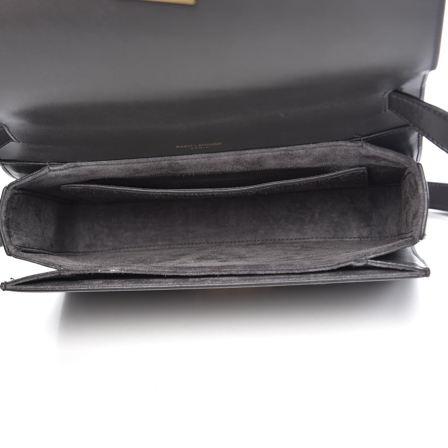 Saint Laurent Smooth Calfskin Suede Medium Bellechasse Grey 7 of 11