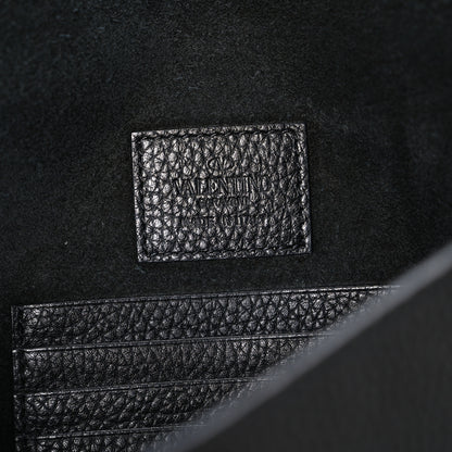 Valentino Garavani Vitello Large Rockstud Envelope Clutch Black 6 of 6