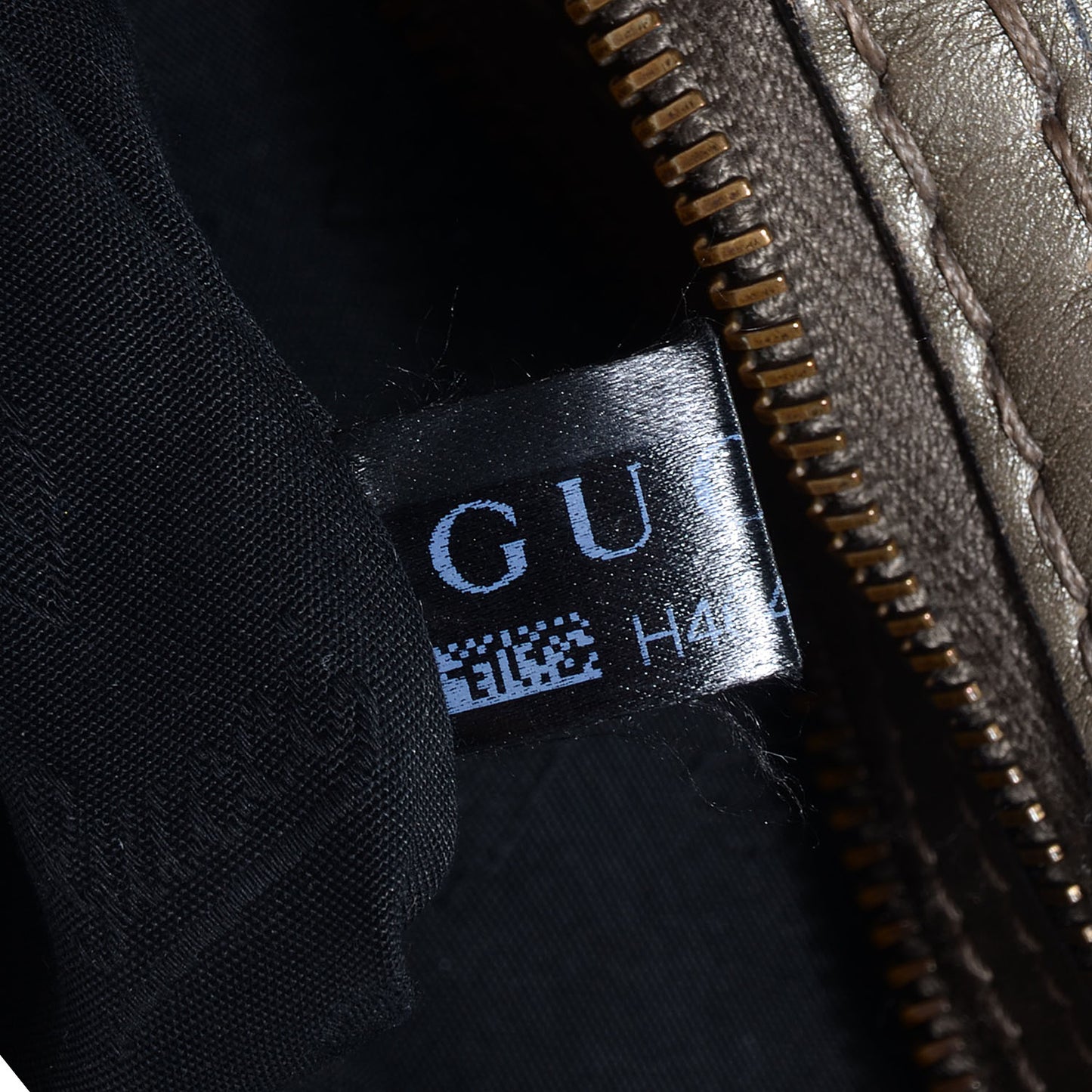 Guccissima Medium Jockey Hobo Metallic Pewter