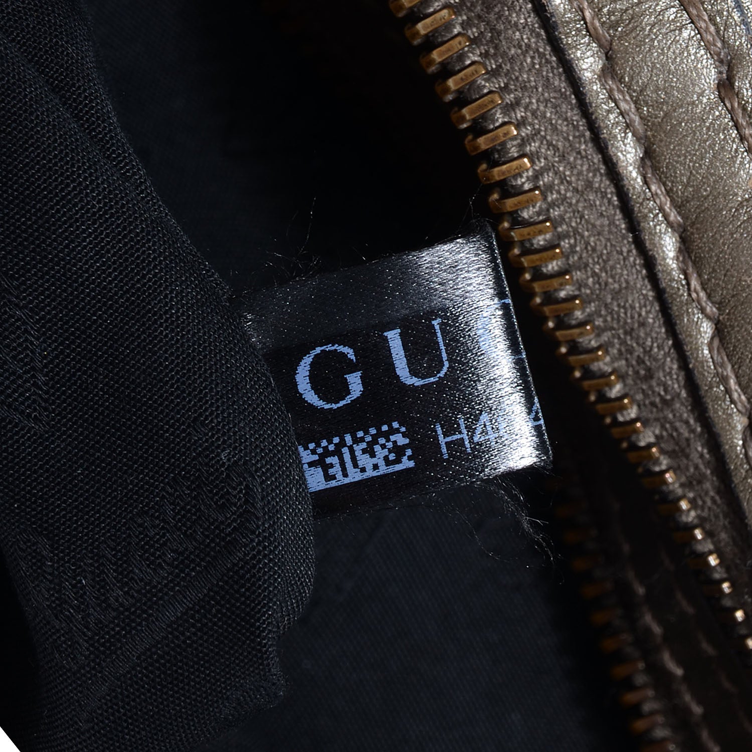Gucci Guccissima Medium Jockey Hobo Metallic Pewter 9 of 10