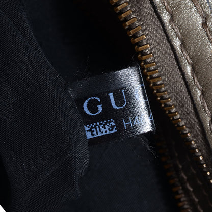 Gucci Guccissima Medium Jockey Hobo Metallic Pewter 9 of 10