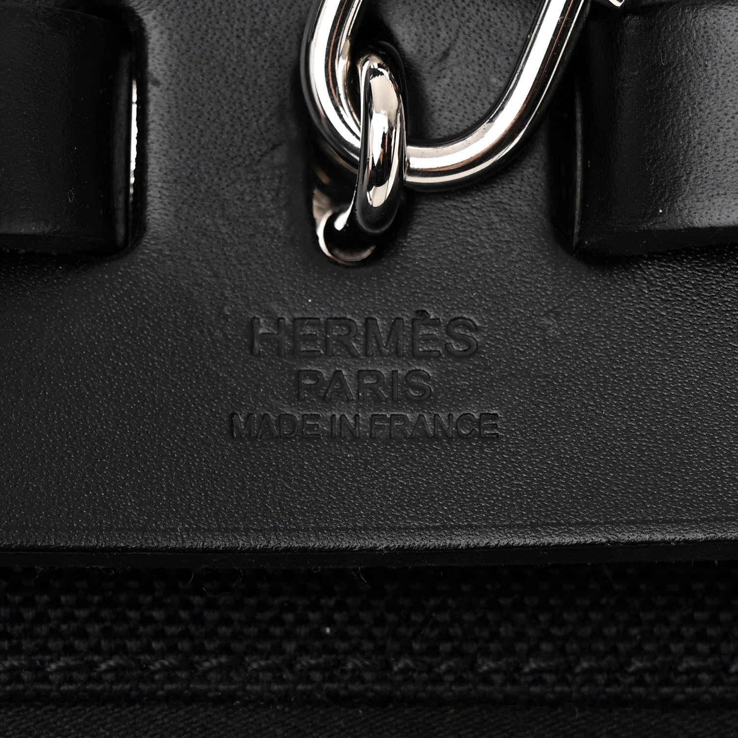 Hermes Military Toile Vache Hunter Herbag a Dos Zip Retourne Backpack Black 7 of 11