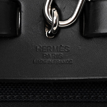 Hermes Military Toile Vache Hunter Herbag a Dos Zip Retourne Backpack Black 7 of 11