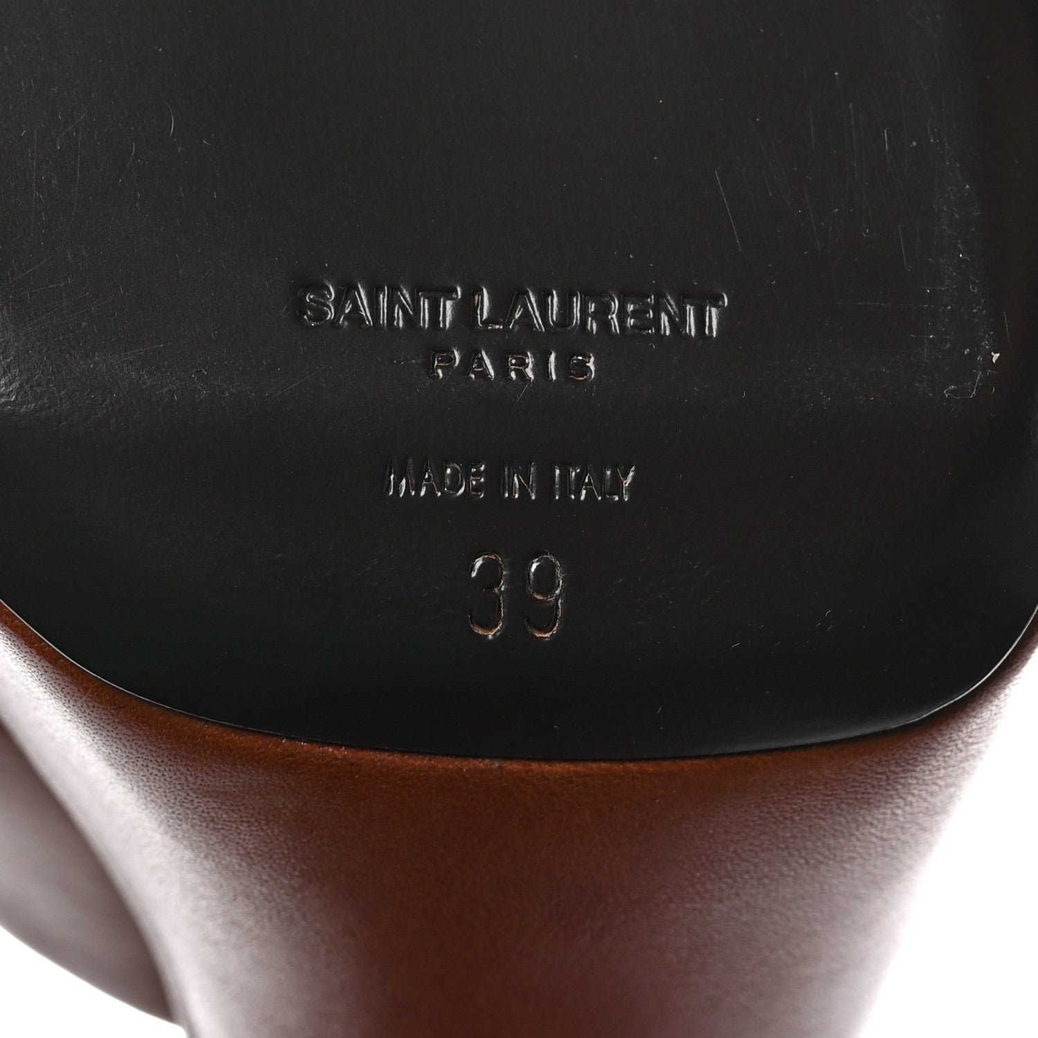 Saint Laurent Vendome Bianca 85 Platform Sandals 39 Cognac 7 of 8