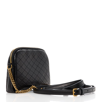 Saint Laurent Lambskin Quilted Gaby Zipped Pouch Black 3 of 10