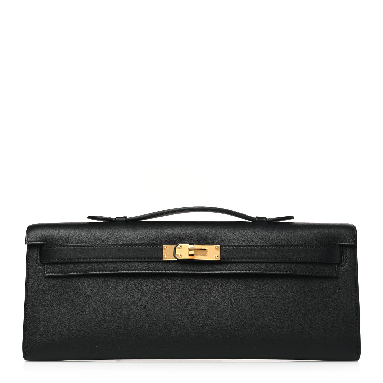 Hermes Swift Kelly Cut Clutch Pochette Black 1 of 9