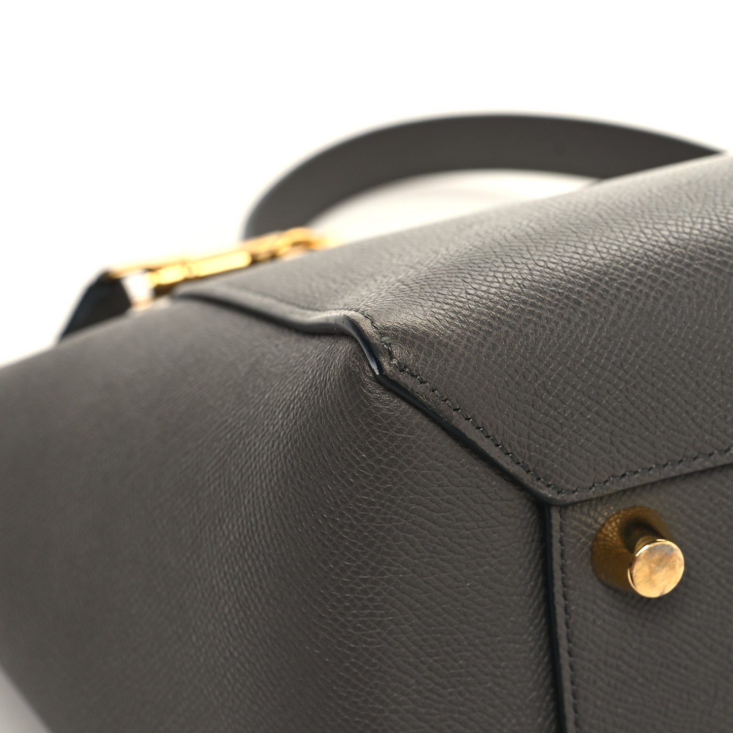 Grained Calfskin Mini Belt Bag Grey
