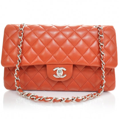Chanel Lambskin Medium Double Flap Red 12C 1 of 12