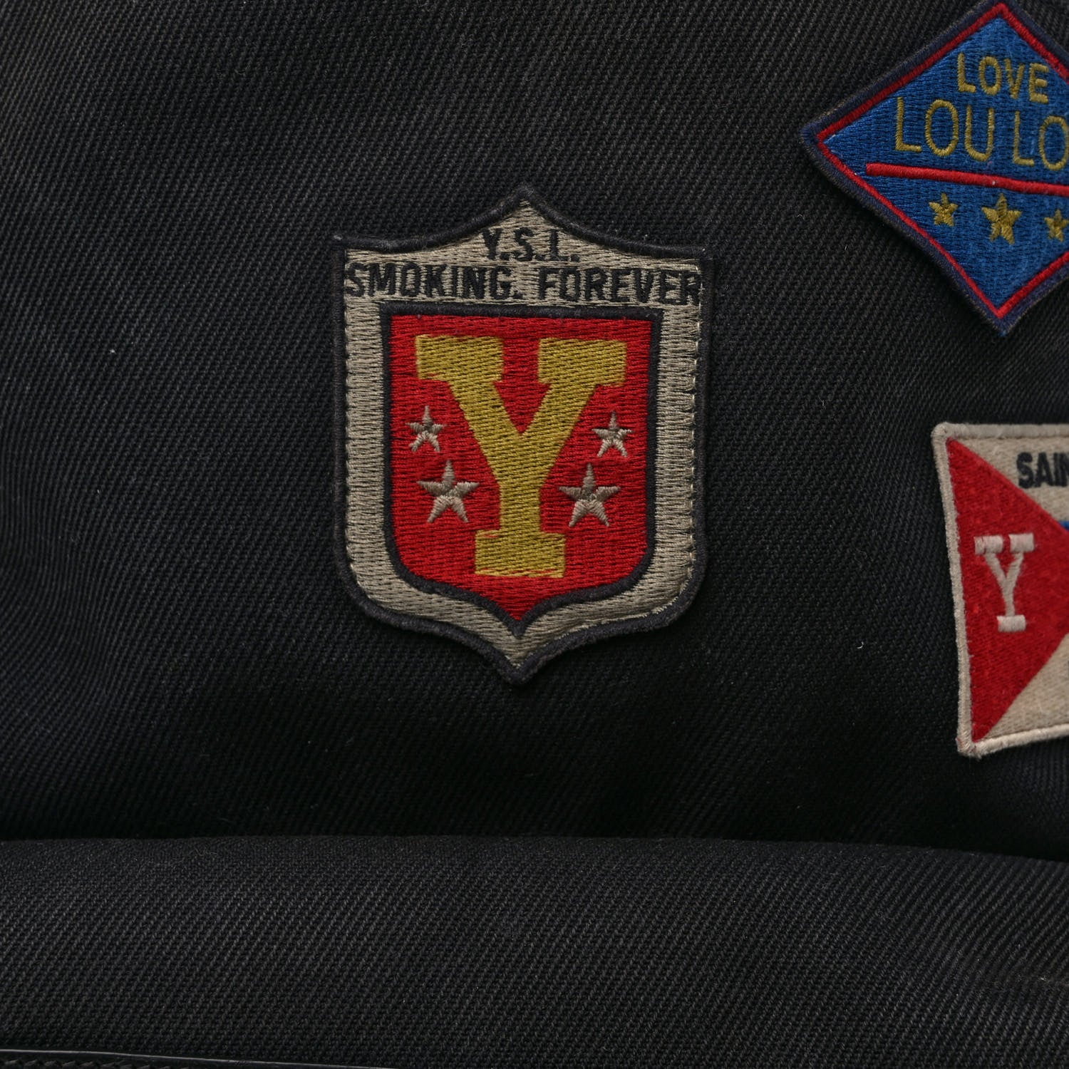 Saint Laurent Twill Patches City Backpack Black 11 of 12
