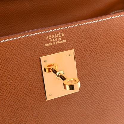 Hermes Courchevel Kelly Sellier 32 Gold 7 of 14