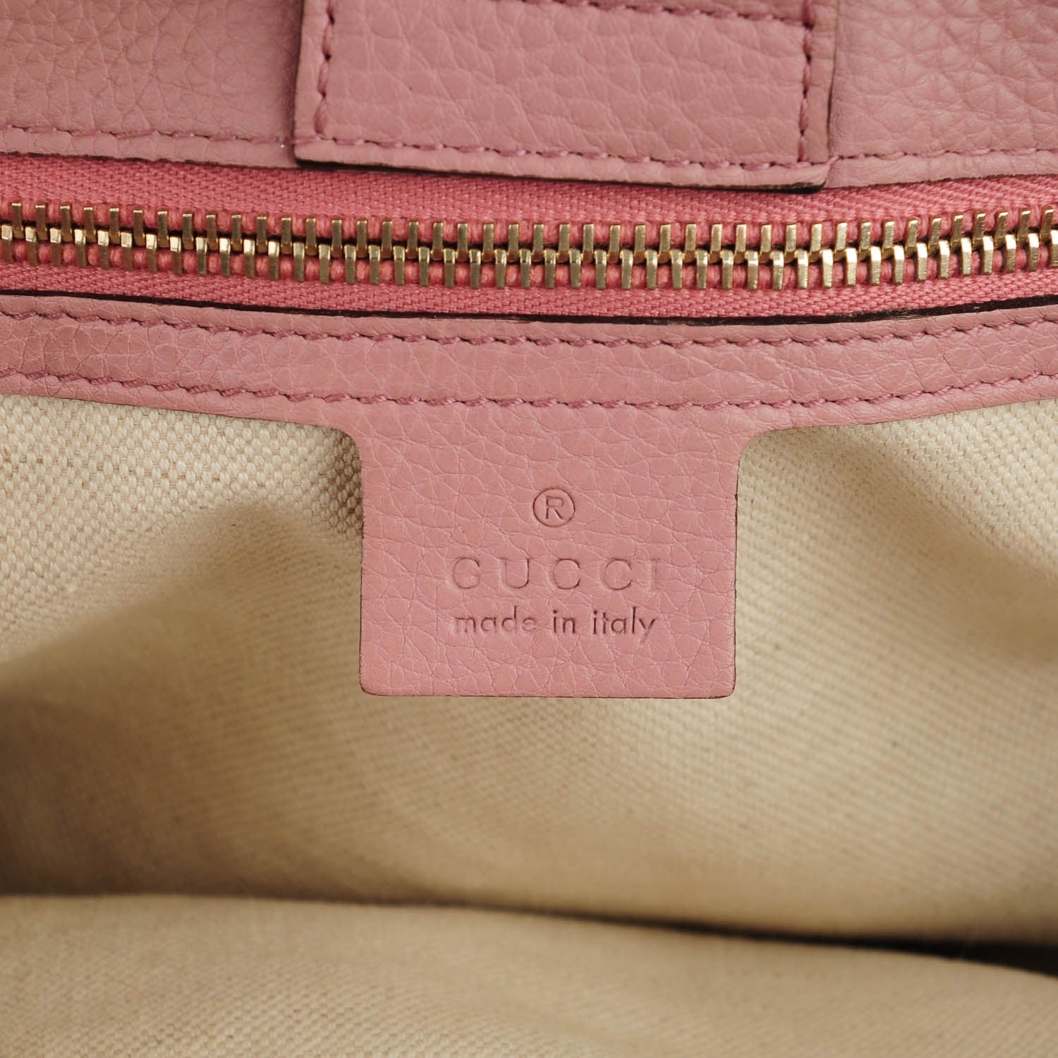 Gucci Pebbled Calfskin Medium Bamboo Shopper Tote Dark Cipria 6 of 7