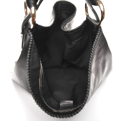 Gucci Calfskin Large Horsebit Chain Hobo Black 5 of 10
