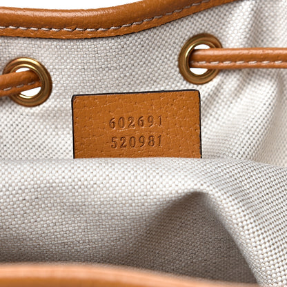Gucci X DISNEY Mini Vintage GG Supreme Monogram Bucket Bag Beige Vintage Sun Oil 6 of 11