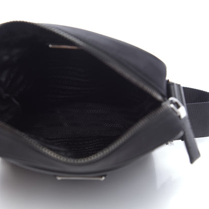 Prada Tessuto Nylon Saffiano Pocket Messenger Shoulder Bag Black 5 of 9