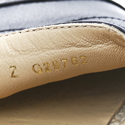 Chanel Lambskin CC Espadrilles 35 Navy Black 9 of 10