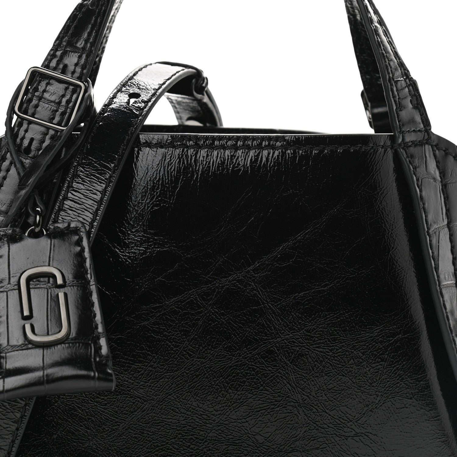 Marc Jacobs Calfskin Crocodile Embossed The Director Tote Black 8 of 10