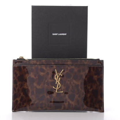 Saint Laurent Patent Monogram Bill Pouch Tortoiseshell 11 of 11