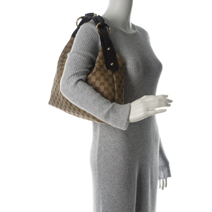 Gucci Monogram Medium Horsebit Chain Hobo Dark Brown 2 of 7