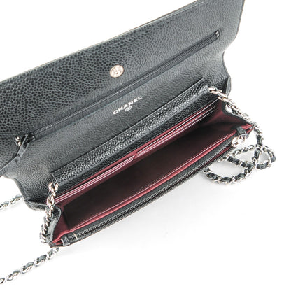 Chanel Caviar Quilted Wallet On Chain WOC Black 5 of 8