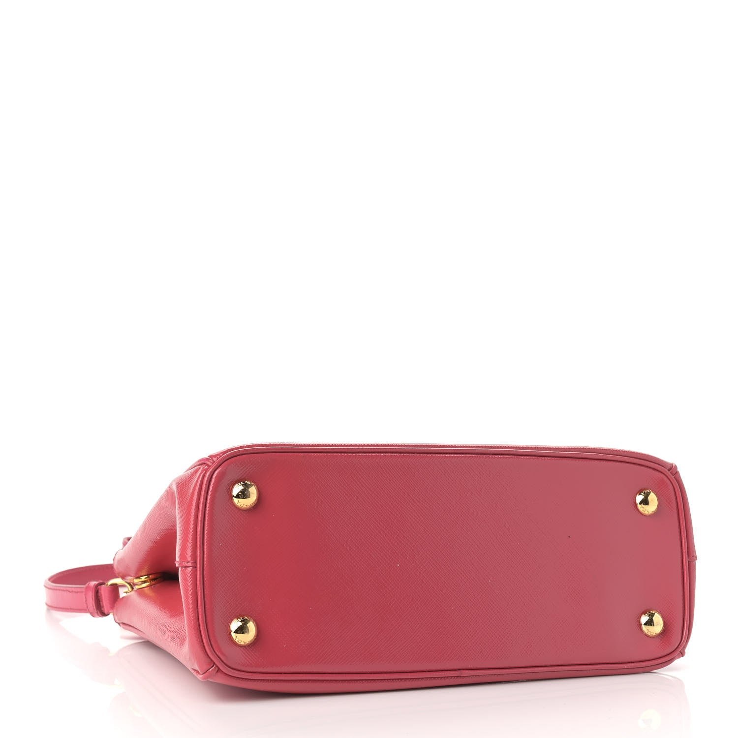Prada Saffiano Vernice Mini Galleria Double Zip Tote Peonia 3 of 10