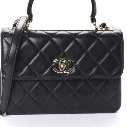 Chanel Lambskin Quilted Small Trendy CC Dual Handle Flap Bag Black 9 of 11