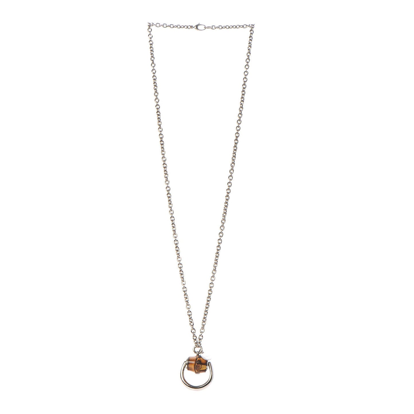 Bamboo Horsebit Necklace Large Silver