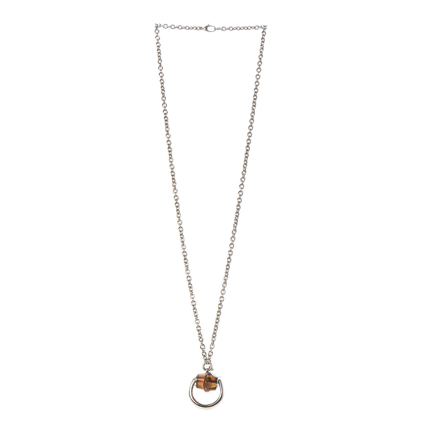 Gucci Bamboo Horsebit Necklace Large Silver 3 of 7