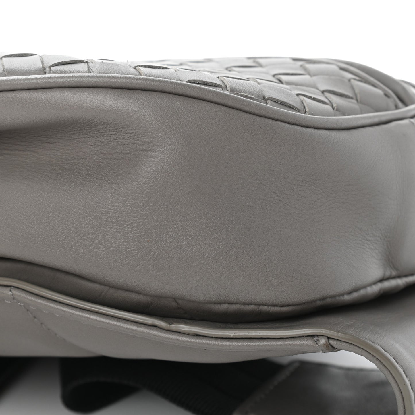 Nappa Intrecciato Belt Bag Dark Cement