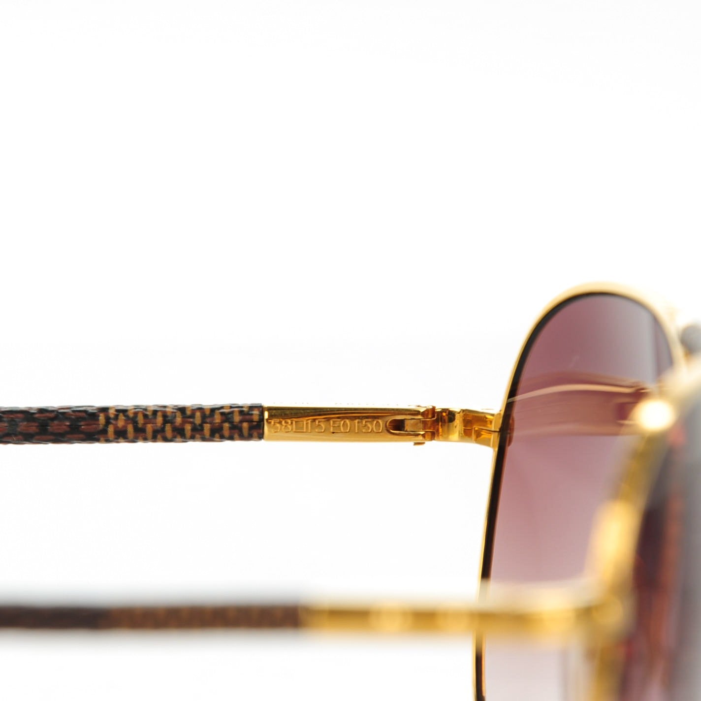 Damier Ebene Conspiration Pilote Sunglasses Z0202U Gold