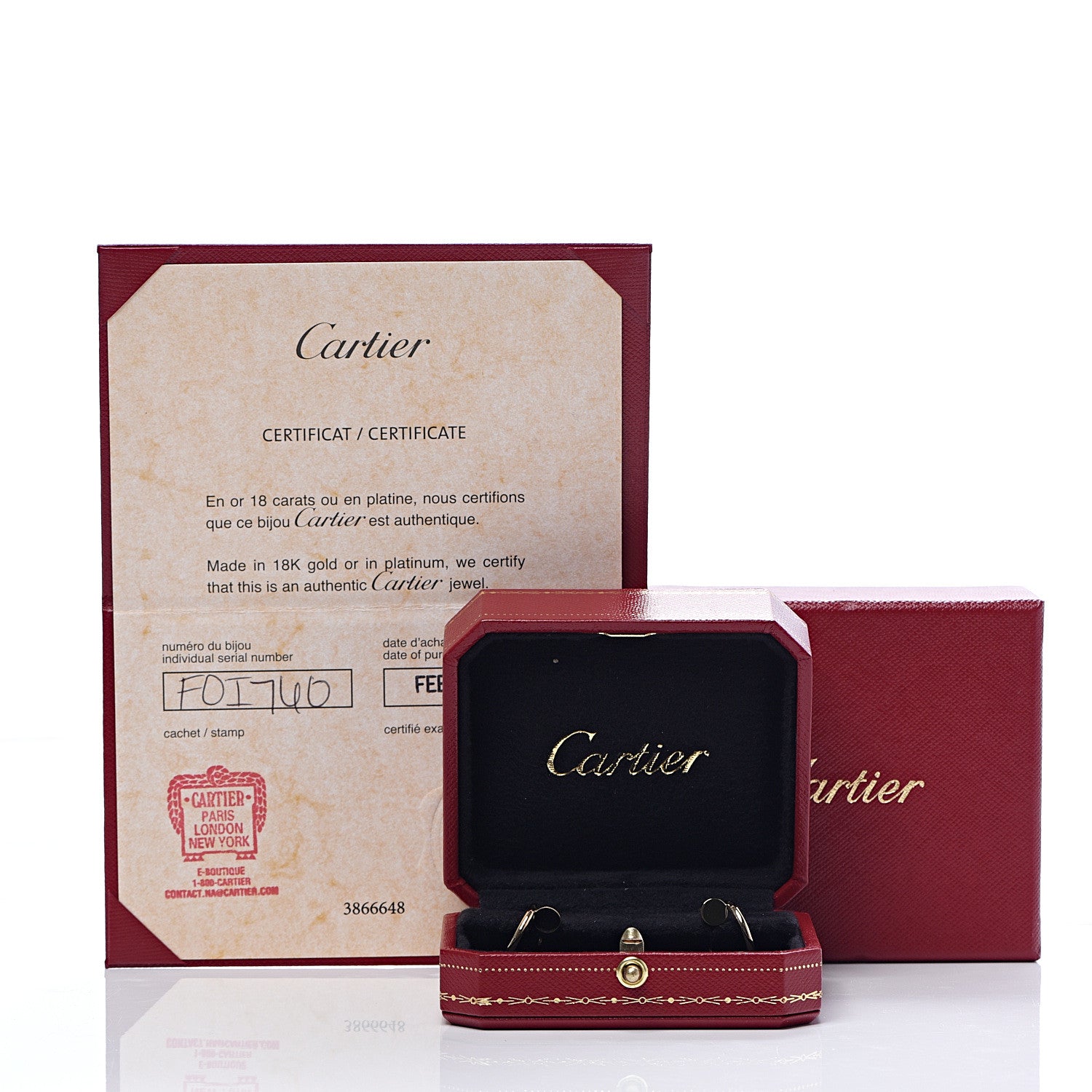 Cartier 18K Yellow Gold Juste Un Clou Hoop Earrings 7 of 7