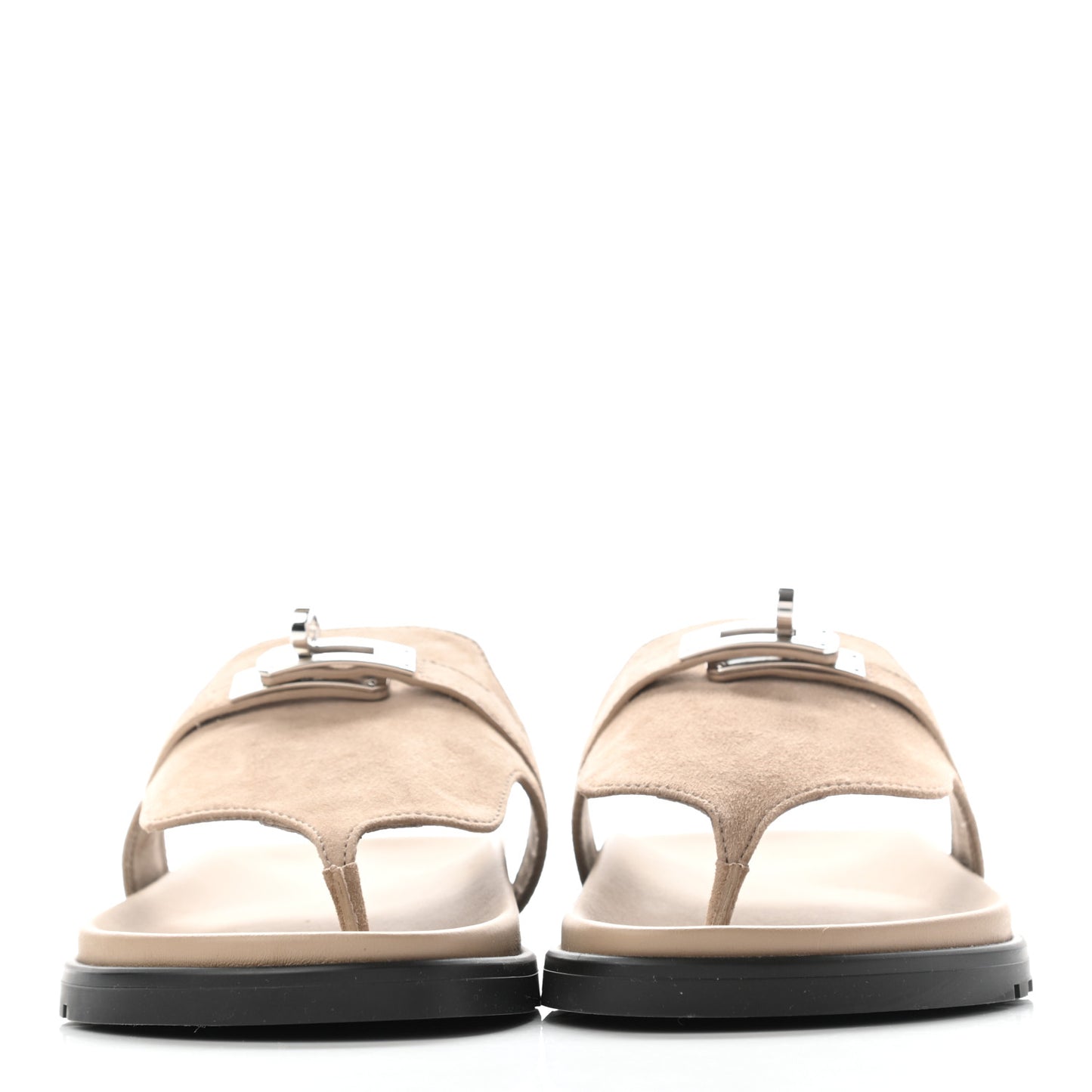 Suede Goatskin Womens Empire Sandals 36 Beige Sable