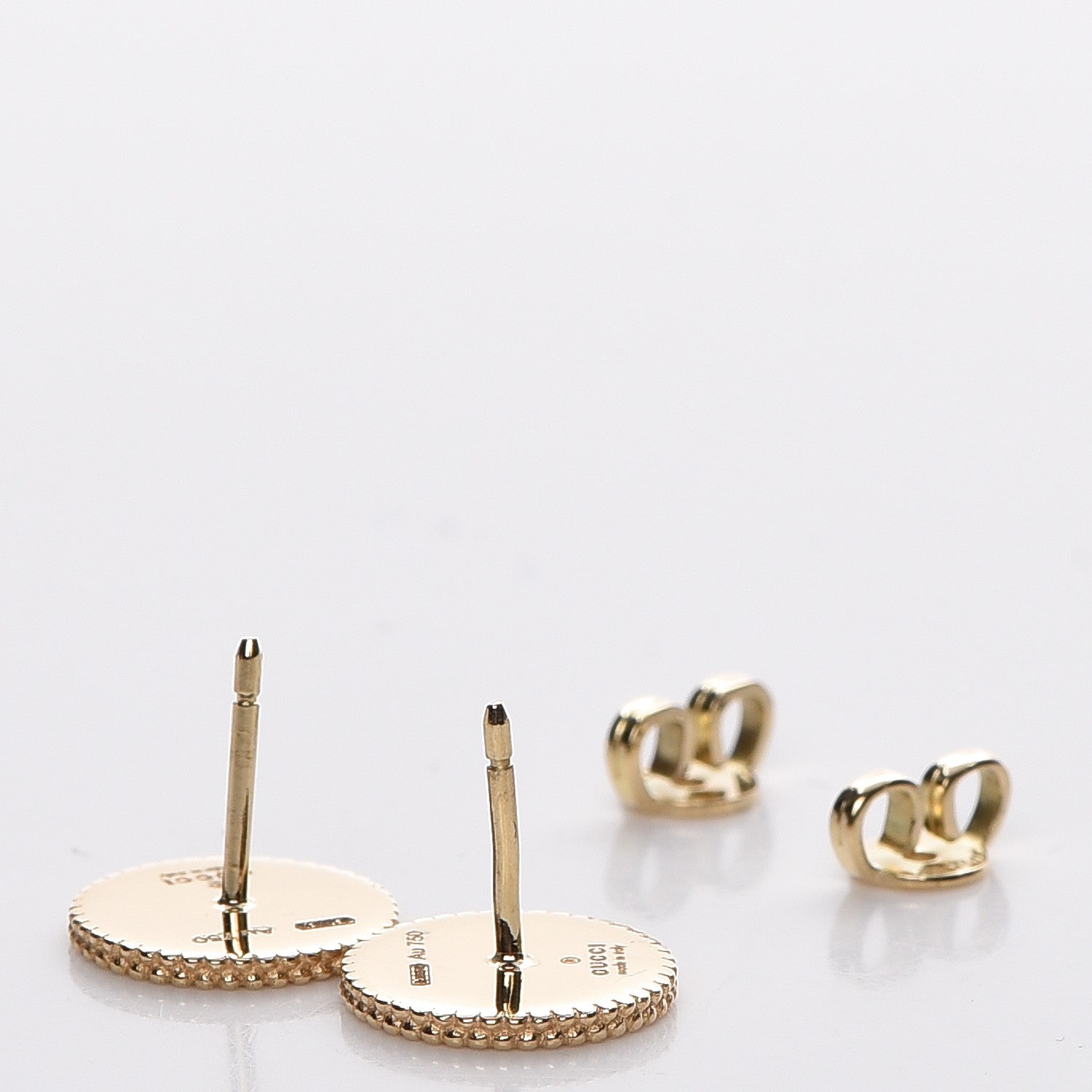 Gucci 18K Yellow Gold Enamel Icon Blooms Earrings 4 of 6