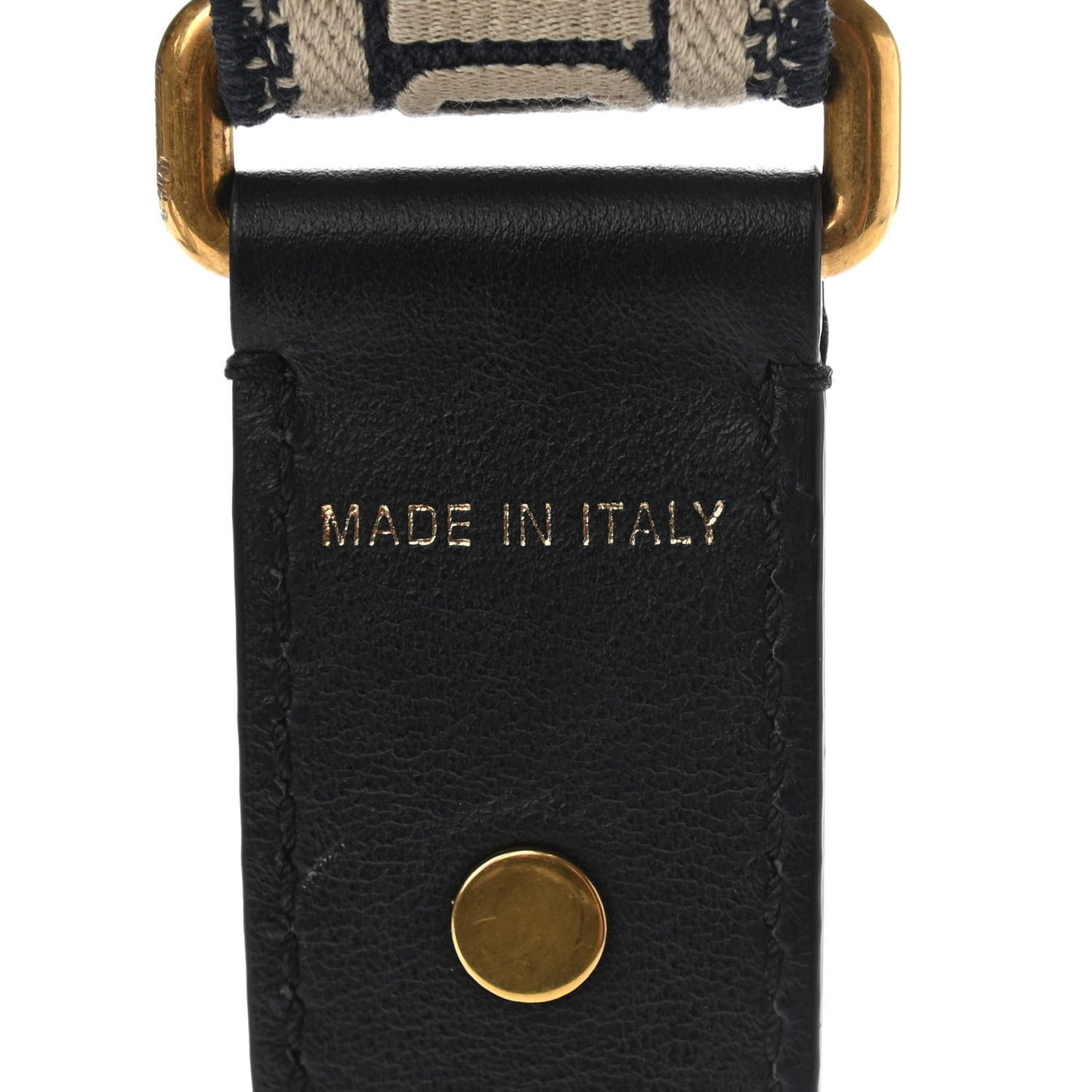 Canvas Embroidered Shoulder Strap Blue