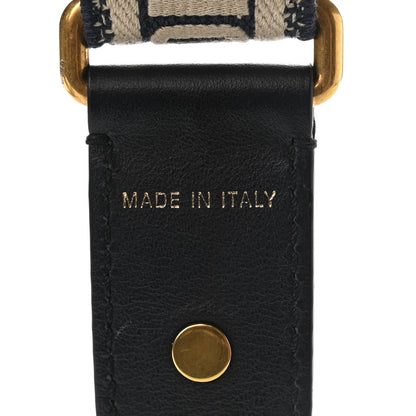 Christian Dior Canvas Embroidered Shoulder Strap Blue 5 of 5