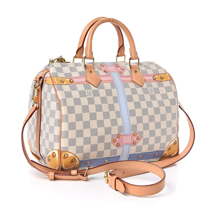 Louis Vuitton Damier Azur Summer Trunks Speedy Bandouliere 30 3 of 15