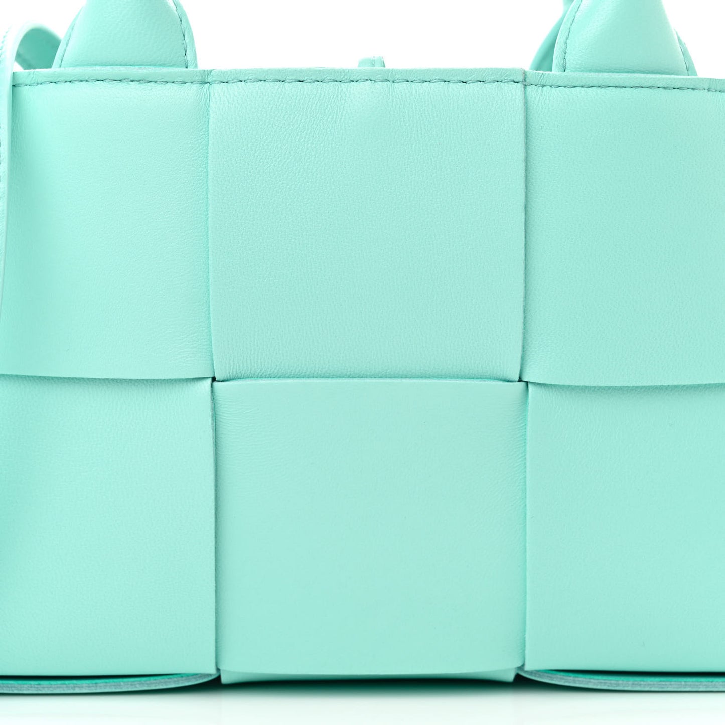 Lambskin Maxi Intreccio Candy Arco Tote Celadon